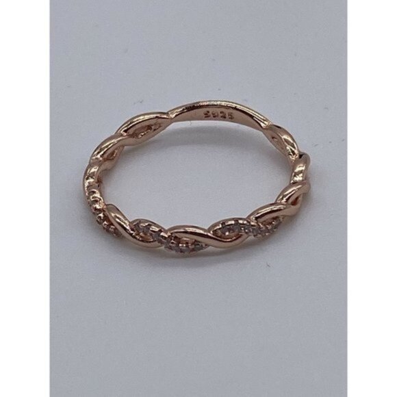 Half and Half Chain and Metal Rope Chain Bangle Rose Gold 2 Size Available - Picture 1 of 6